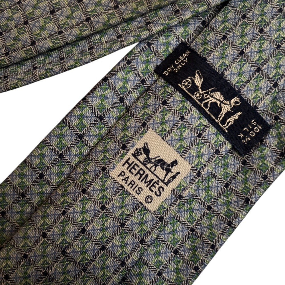 HERMES silk tie
